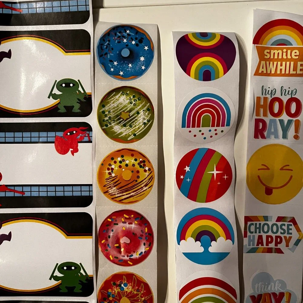 Sticker Assortment!  (Rainbows, Donuts, Gross and Ninja)‎